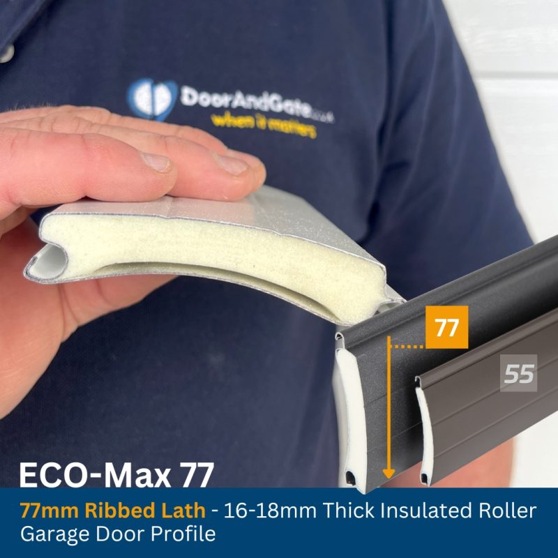 ECO-Max Roller Garage Door 77mm Lath Profile Hull