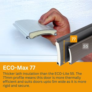 ECO-Max Roller Garage Door 77mm Lath Profile Yorkshire