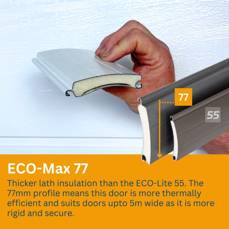 ECO-Max Roller Garage Door 77mm Lath Profile Yorkshire