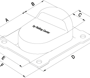 f105 bp galvanised bolt down gate stop for 2 leaf gates 122 x 100 x 36mm