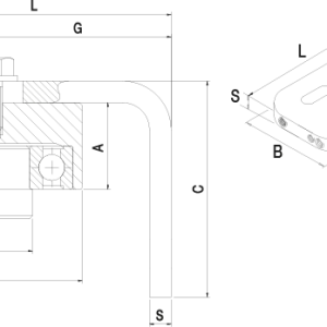 pg 51 s2 rotating gate hinge plate
