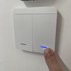 wall mounted wireless push button double switch & universal receiver kit